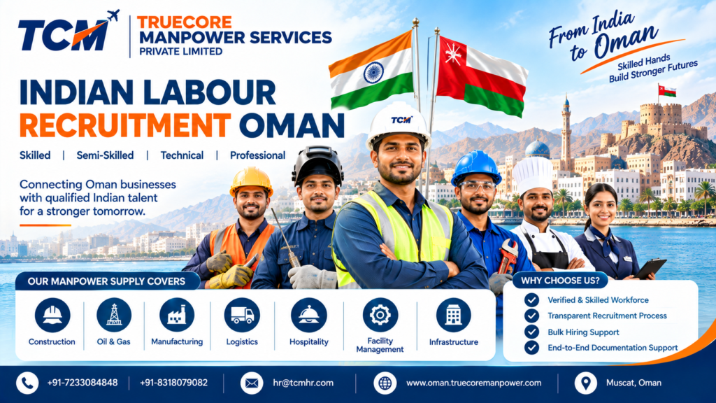 Indian labour recruitment Oman for skilled and technical workers