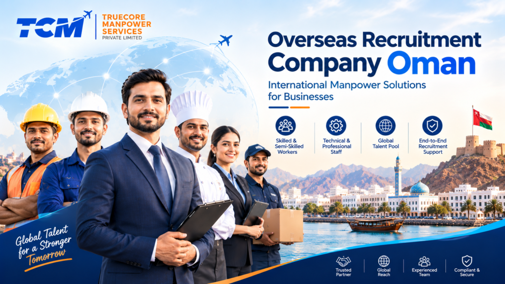 Overseas recruitment company in Oman offering international manpower recruitment solutions.